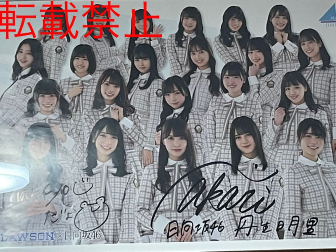 日向坂46サイン入りポスター東村芽依高本彩花丹生明里金村美玖ひなた