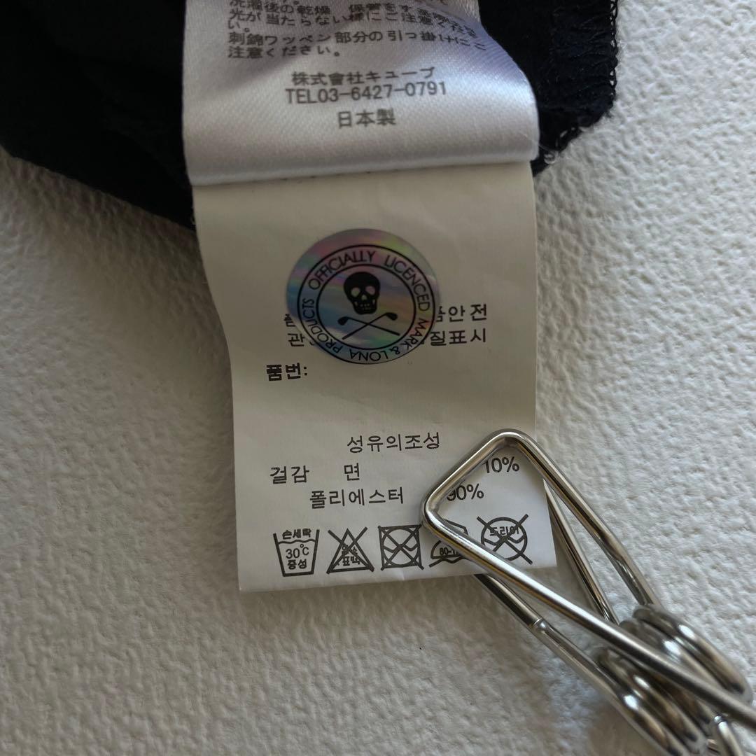 マークアンドロナ 裏起毛 モックネック ハイネック ロゴ ゴールド 冬Tシャツ