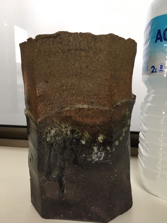 茶花用花器　焼き締め