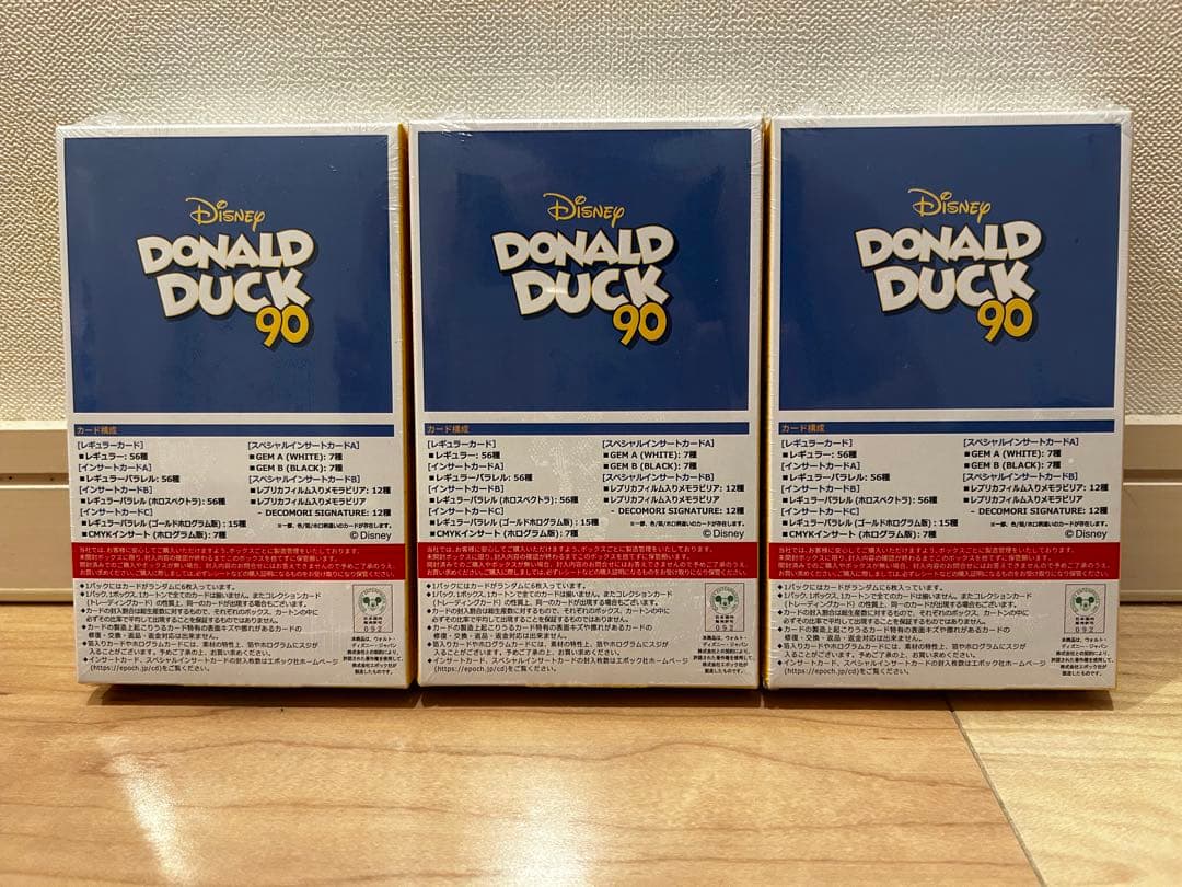 EPOCH 2024 ドナルドダック 90TH プレミアムコレクション3BOX