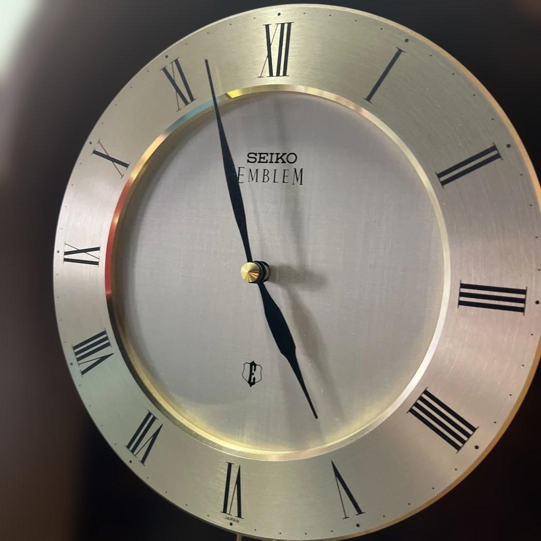 綺麗なSEIKO セイコー　特大　アンティーク振り子掛け時計　エンブレム　高級