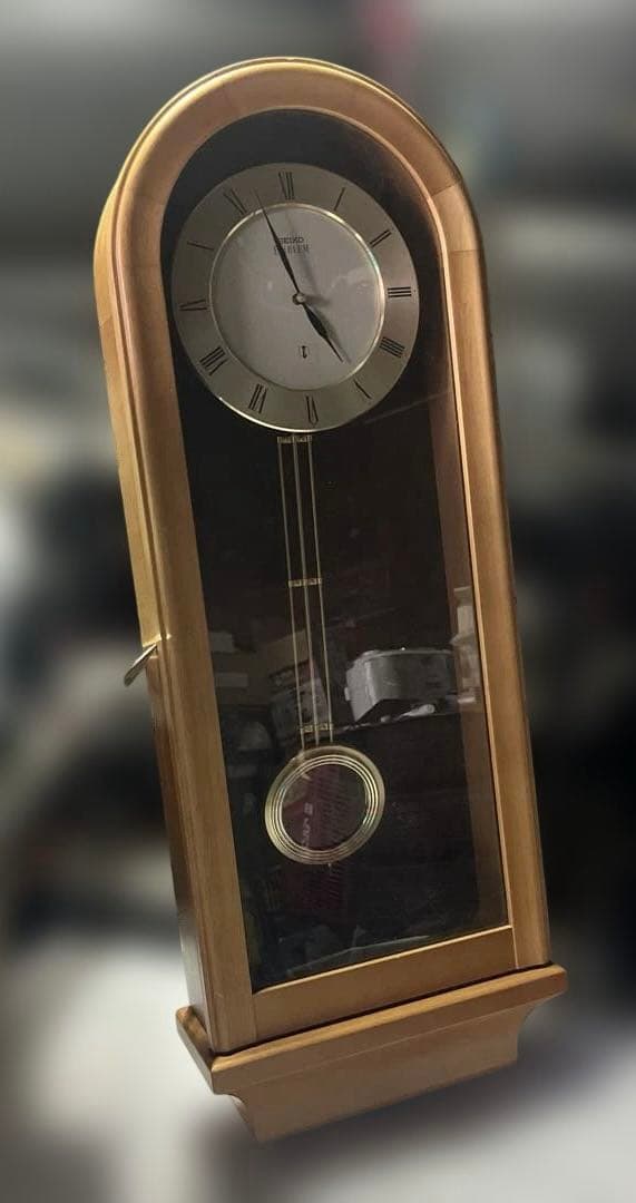 綺麗なSEIKO セイコー　特大　アンティーク振り子掛け時計　エンブレム　高級