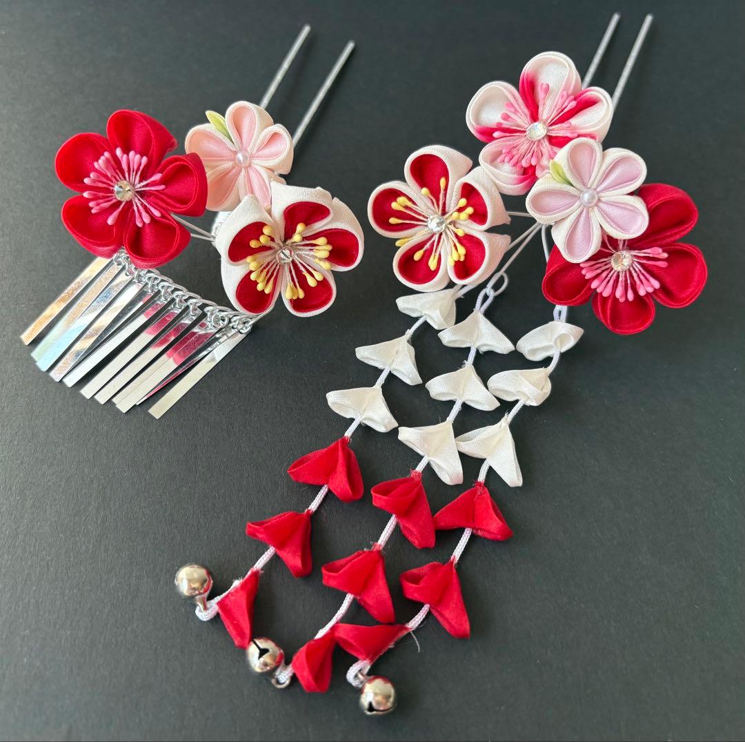 七五三　日本髪　髪飾りセット かのこ