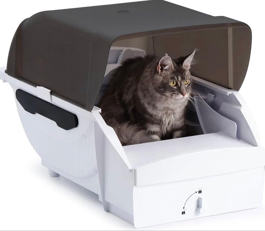 猫 トイレ 自動 大型:全自動 大型猫用 多頭飼い静音設計 自動清掃 屋根付き 猫 トイレ 自動 大型:全自動 大型猫用 多頭飼い静音設計 自動清掃 屋根