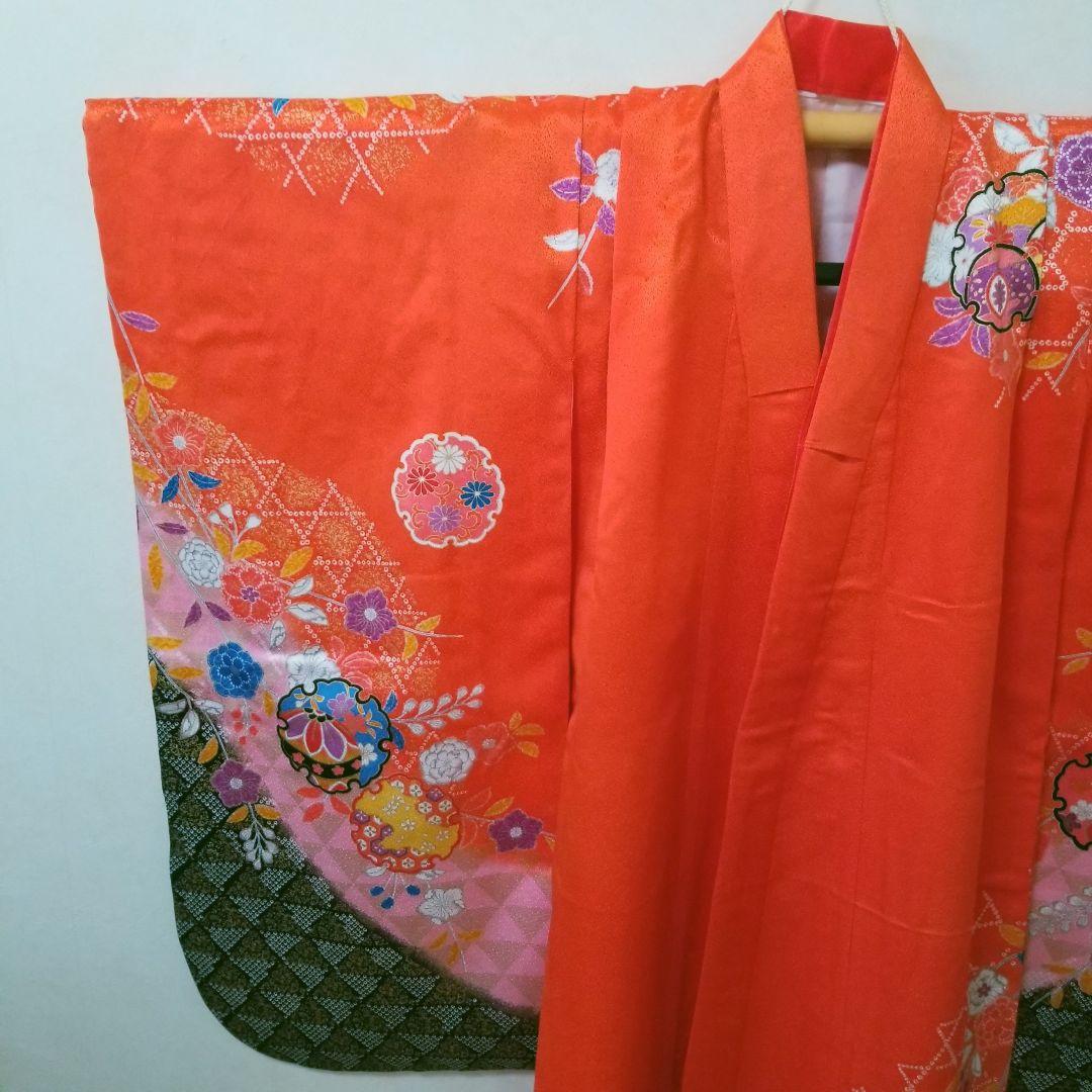七五三 3歳 【豪華セット】着物・ はこせこセット・作り帯 ・肌襦袢・髪飾り 他