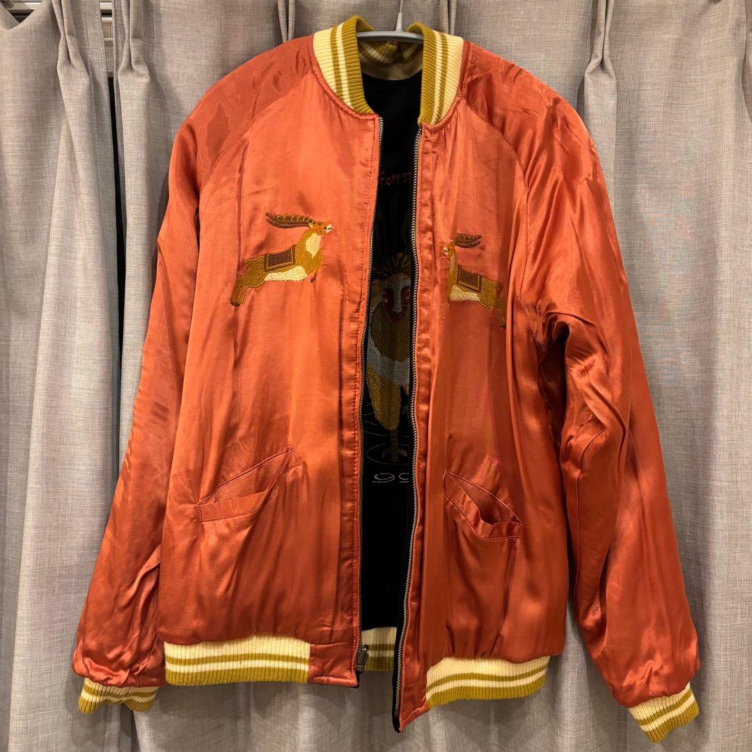 【美品】もののけ姫／リバーシブルスカジャン／Lサイズ