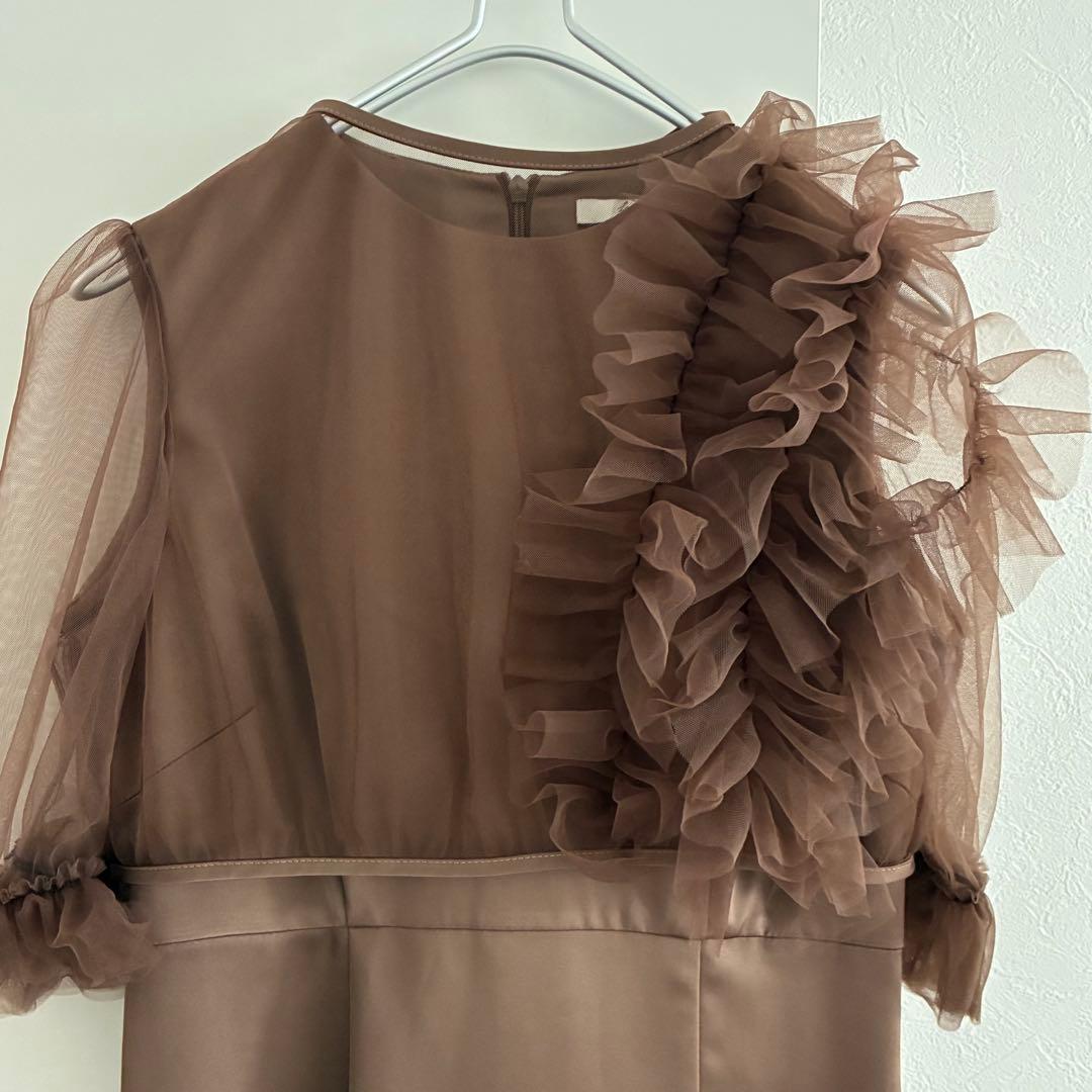 Leja チュールボレロ付きIラインワンピース オケージョン 結婚式 2次会