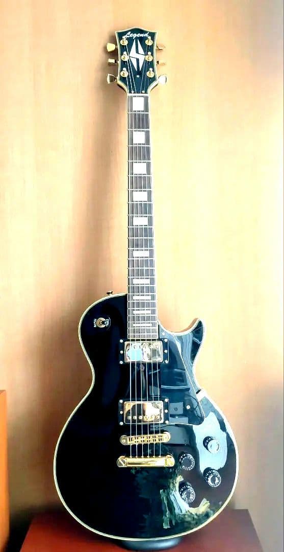 Legend ブラック エレキギター レスポールカスタムタイプ