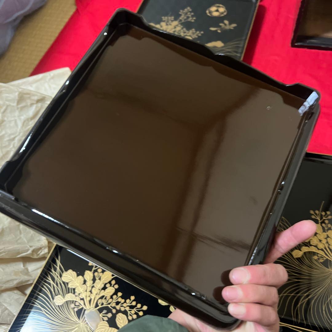 七草蒔絵吸物膳　八客