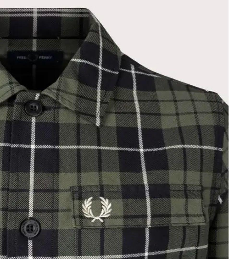 フレッドペリー Fred Perry Check Overshirt Mサイズ