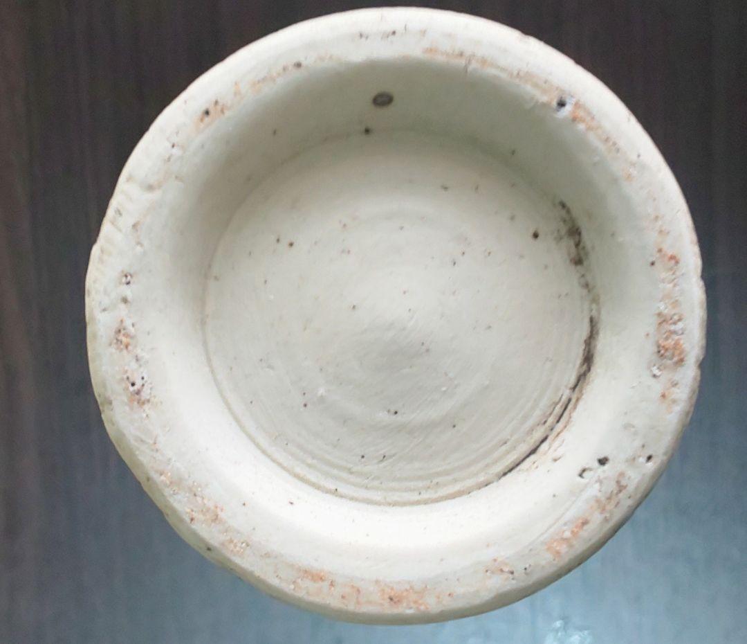 古伊万里 白磁 唐草模陶器壺 つぼ鶴型花瓶