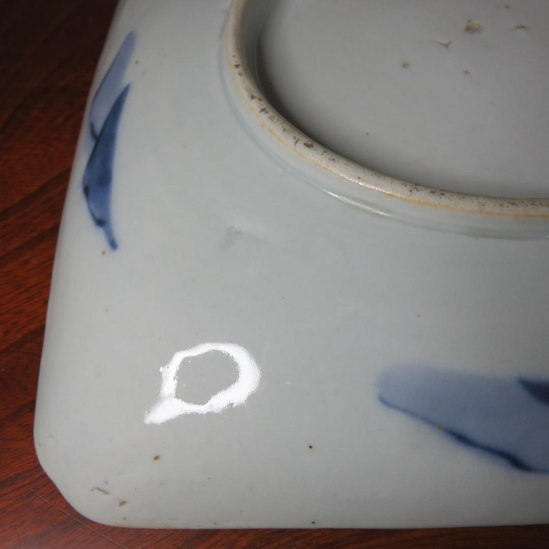 角皿 5枚 山 森 木 鳥 珍品 図柄エラー 箱入り