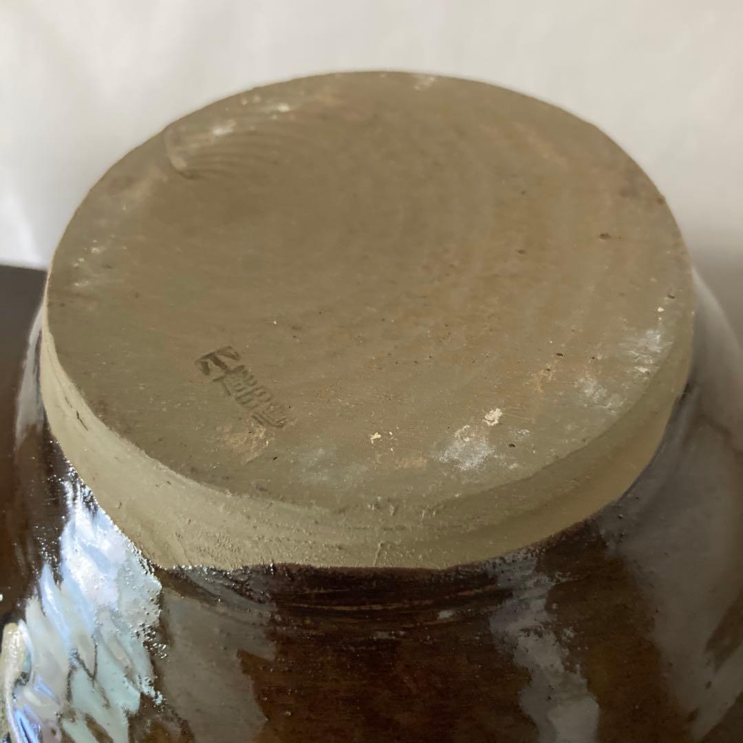 小鹿田　流掛　蓋付　壺　②　古民芸　民藝