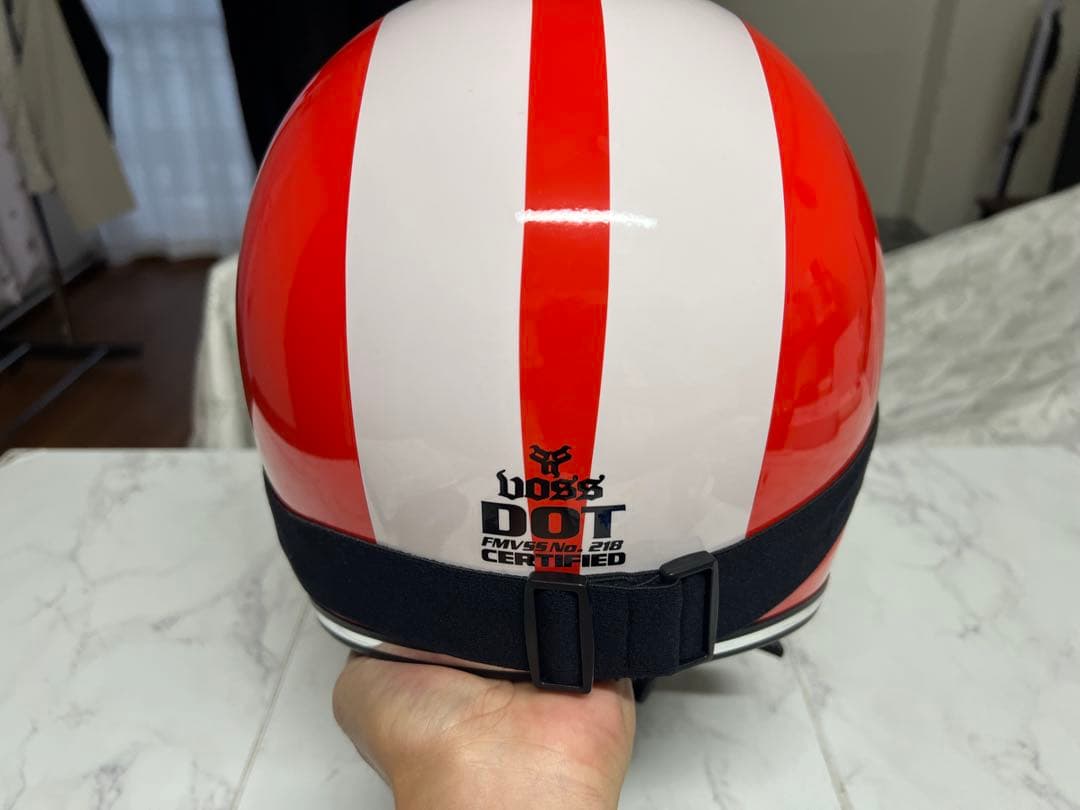 【極美品】Voss フルフェイス ヘルメット　レッド　専用ゴーグル付き