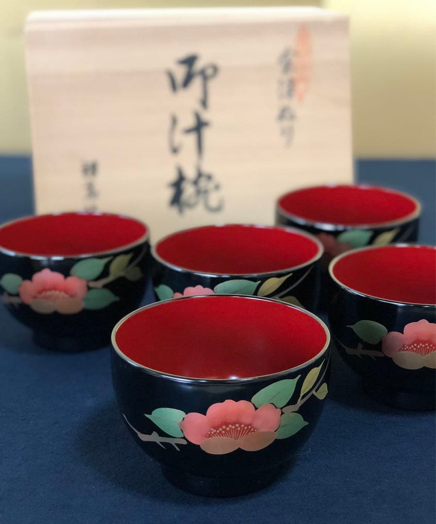 《R》輪島塗 越前塗 会津塗 膳椀箸まとめて 山田漆器等 木箱 250911H5