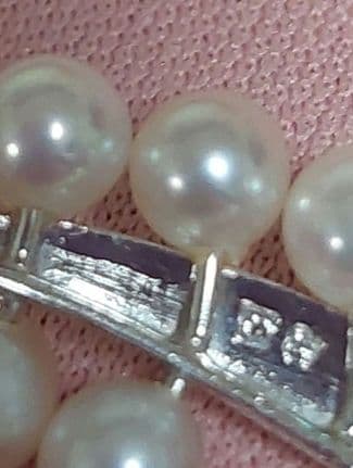 美品　ミキモト　希少ベビーパール　オーバル型ペンダントトップ　ホワイトピンク系