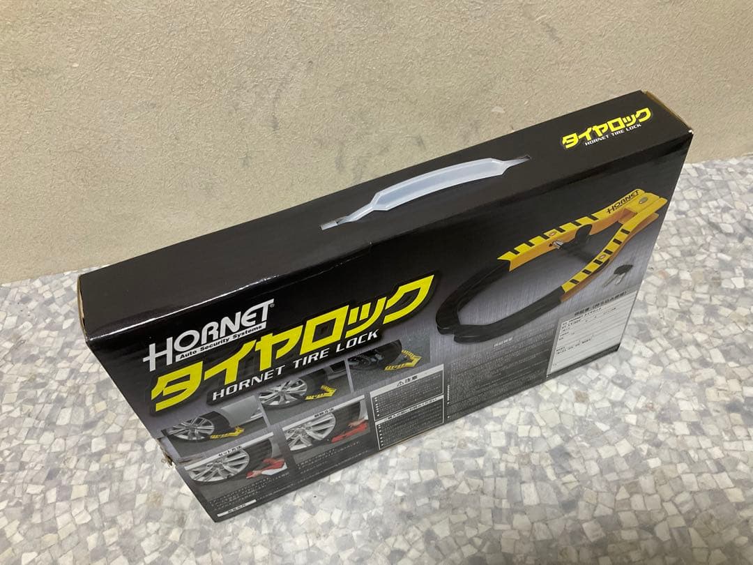 新品未使用品HORNET タイヤロック 鍵付き 防犯ステッカー付き