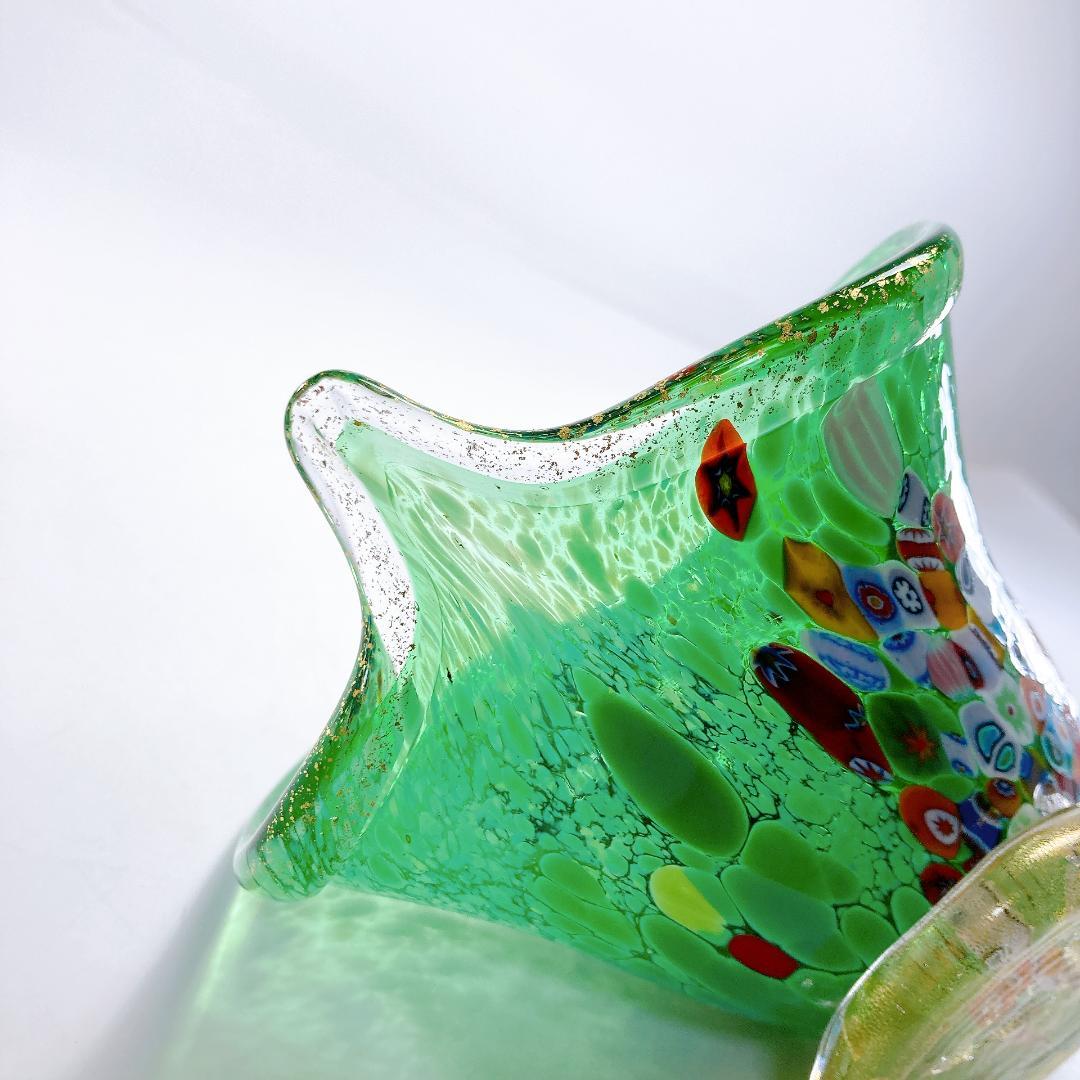 希少】ムラノ ミルフィオリ シェル モチーフ オブジェ ムラーノ|1498