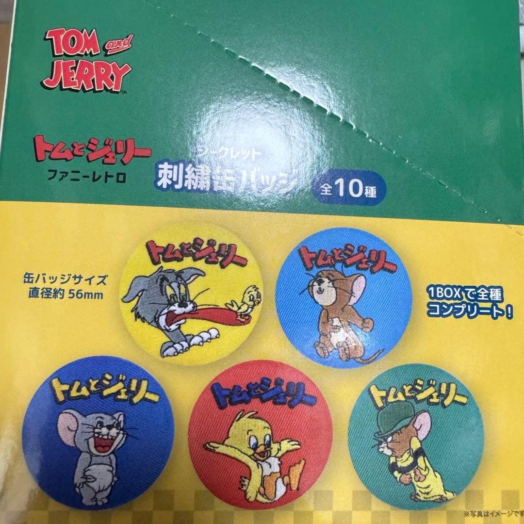 トムとジェリー　刺繍缶バッジ