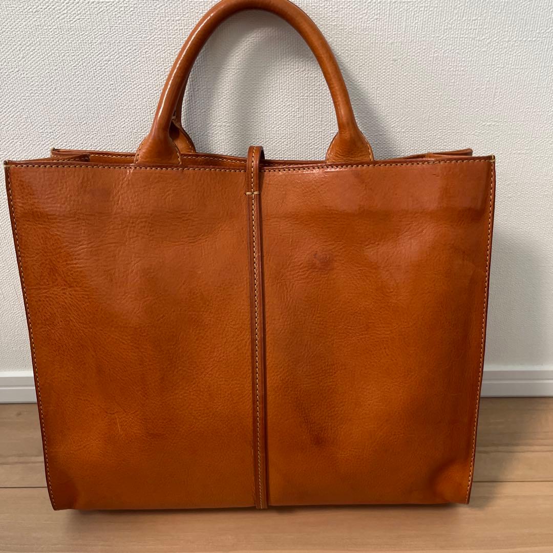 レザー トートバッグ ブラウン