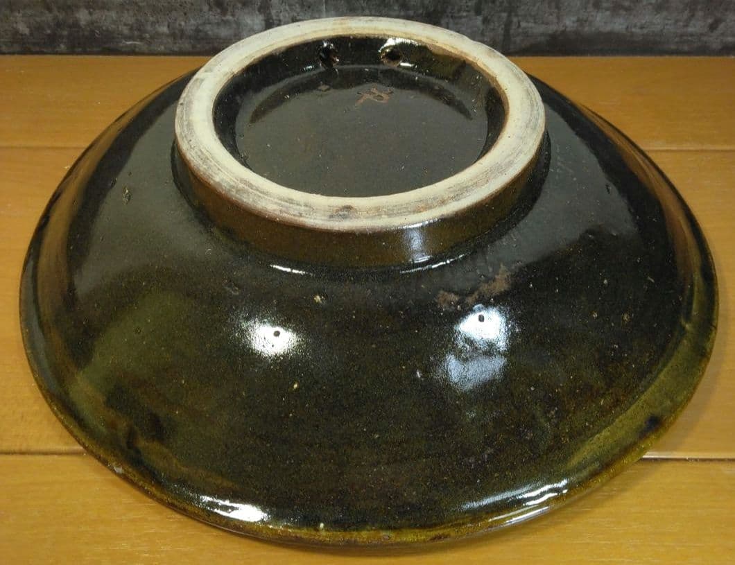 人間国宝 金城次郎 八寸皿 栞 共箱 美品 壺屋焼 壷屋焼 魚紋花文皿 やちむん