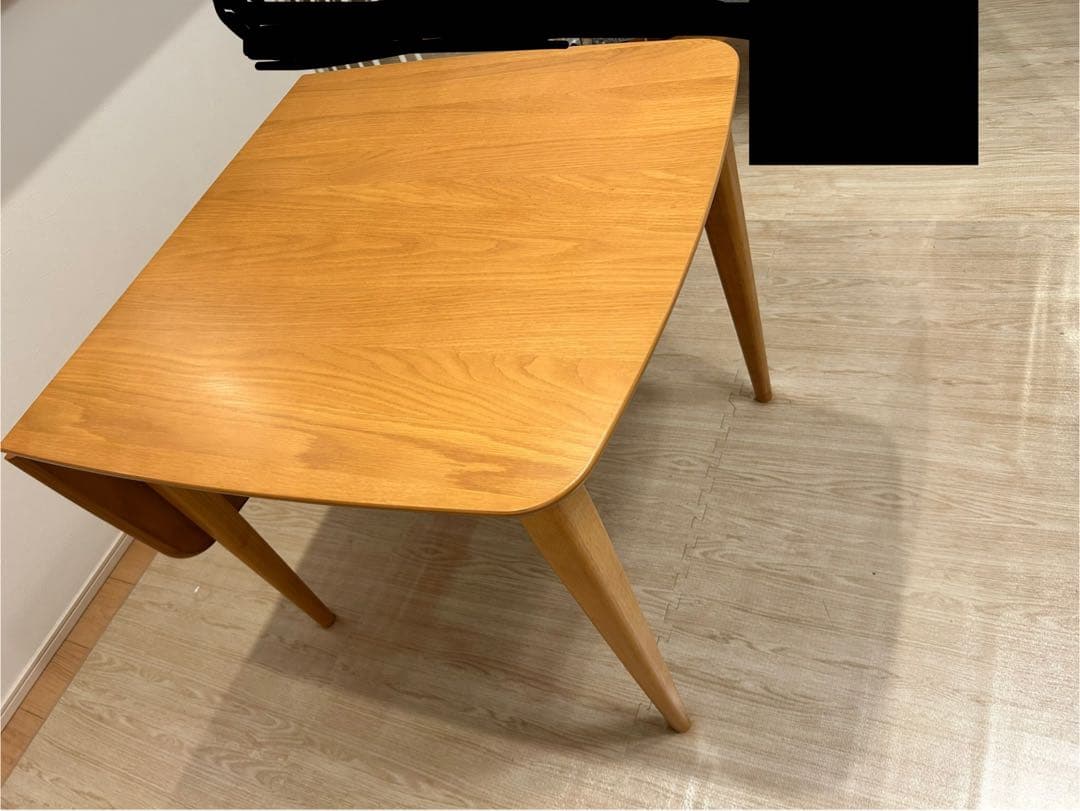 ナチュラルウッド 折りたたみダイニングテーブル