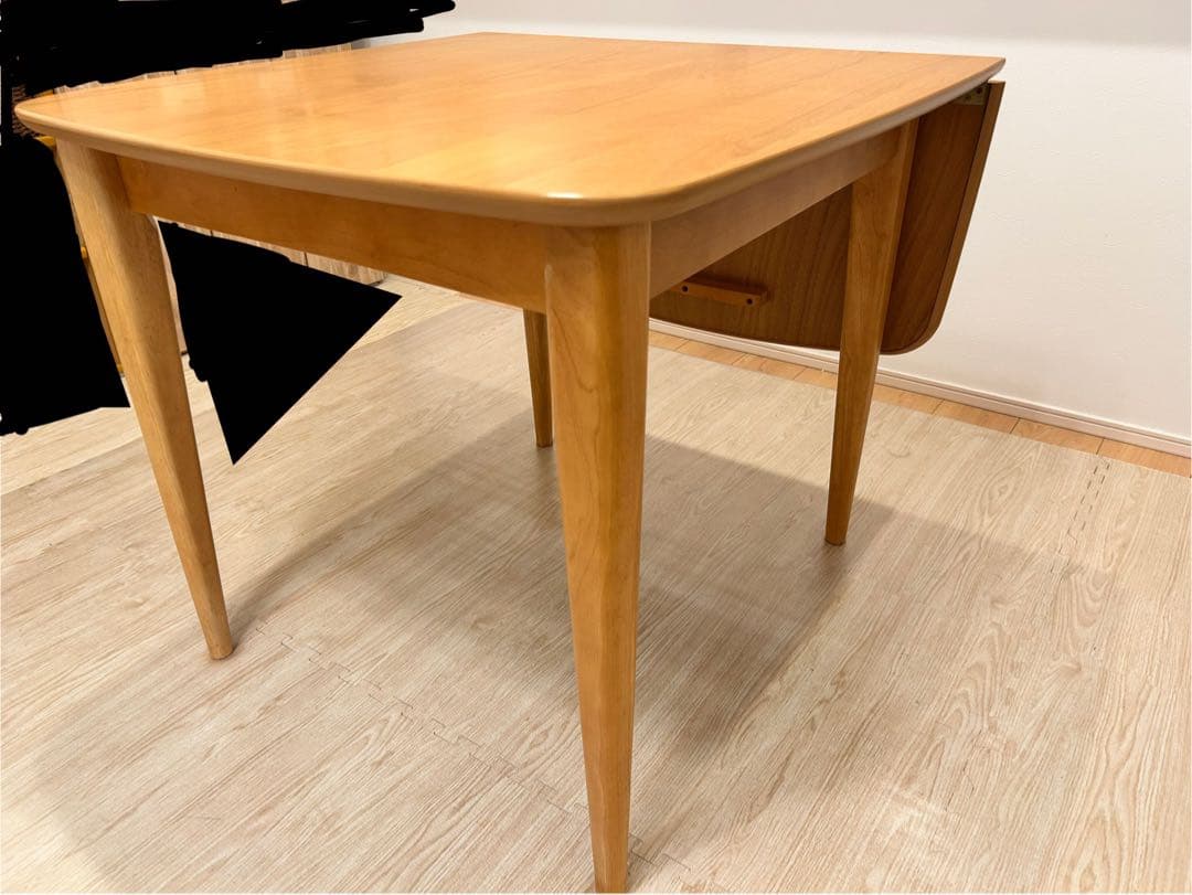 ナチュラルウッド 折りたたみダイニングテーブル