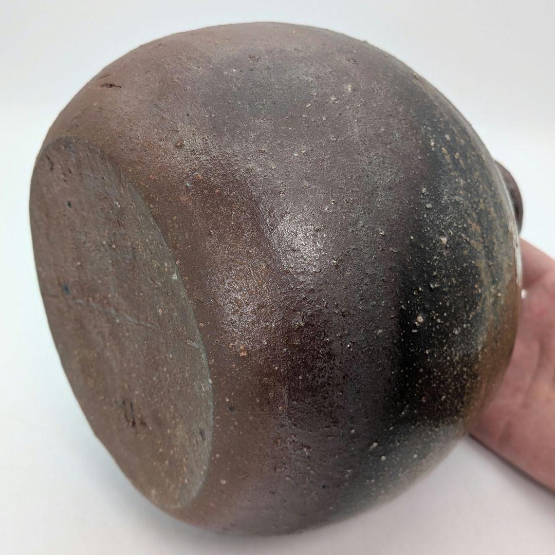 中村眞 造 備前焼 蕪徳利 共箱共布栞 壺 壷 花器 花入 花瓶