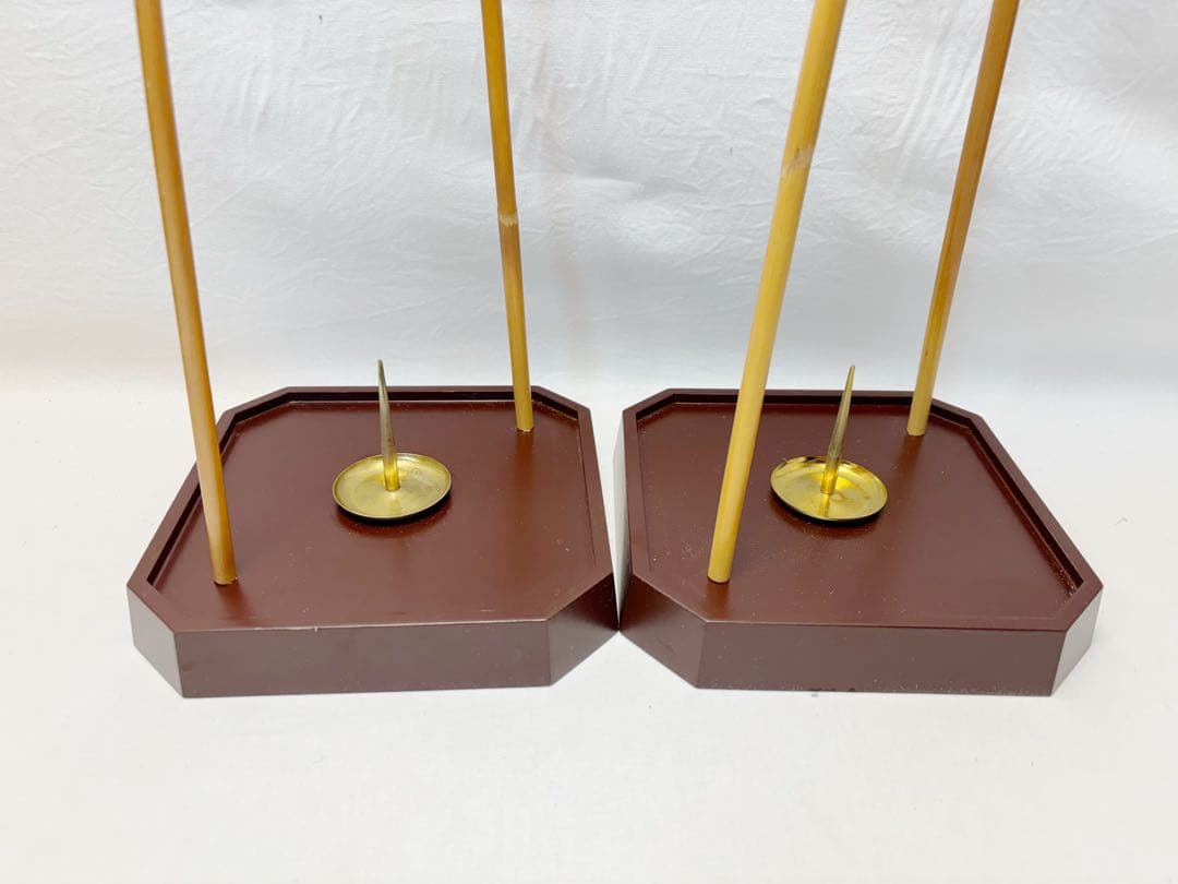 未使用 茶道具 溜塗 あんどん 足元行灯 一双 夜咄 露地行燈 灯火具 紙箱