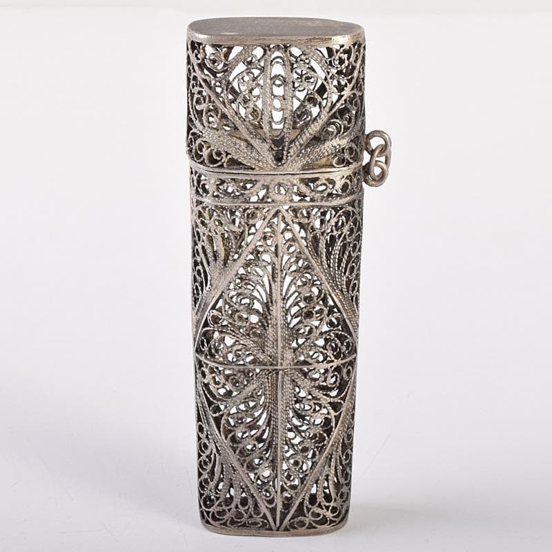 アンティーク 銀線細工 香入 ケース 約30g C R7761 アンティーク 銀線