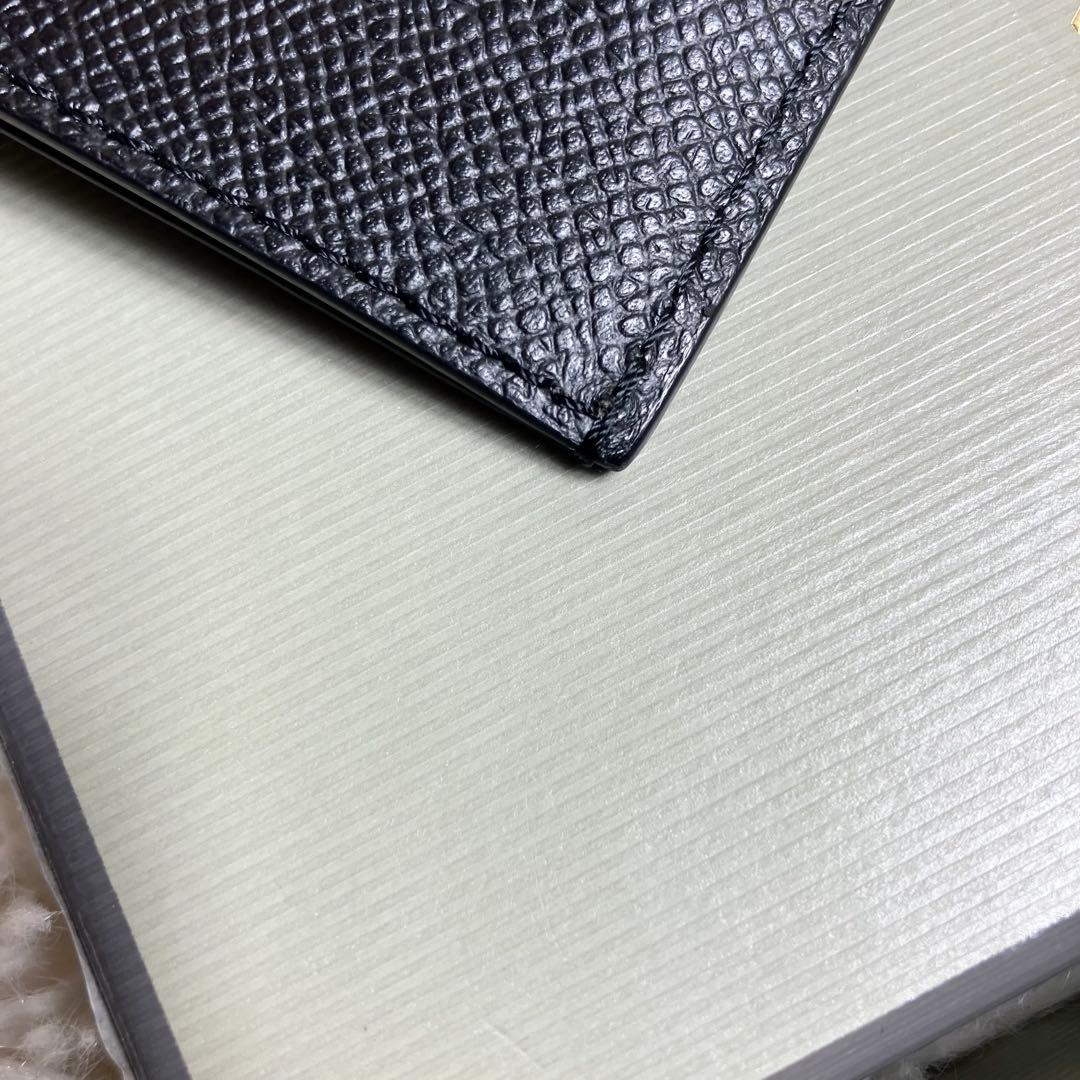 【美品】トムフォード カードケース レザーブラック ゴールドメタル 箱付き