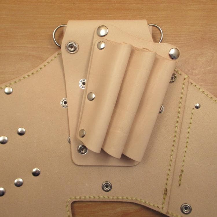 ☆特別価格☆　ヌメ革ナチュラル　６丁差し　 シザーケース　SCY-158/NA4