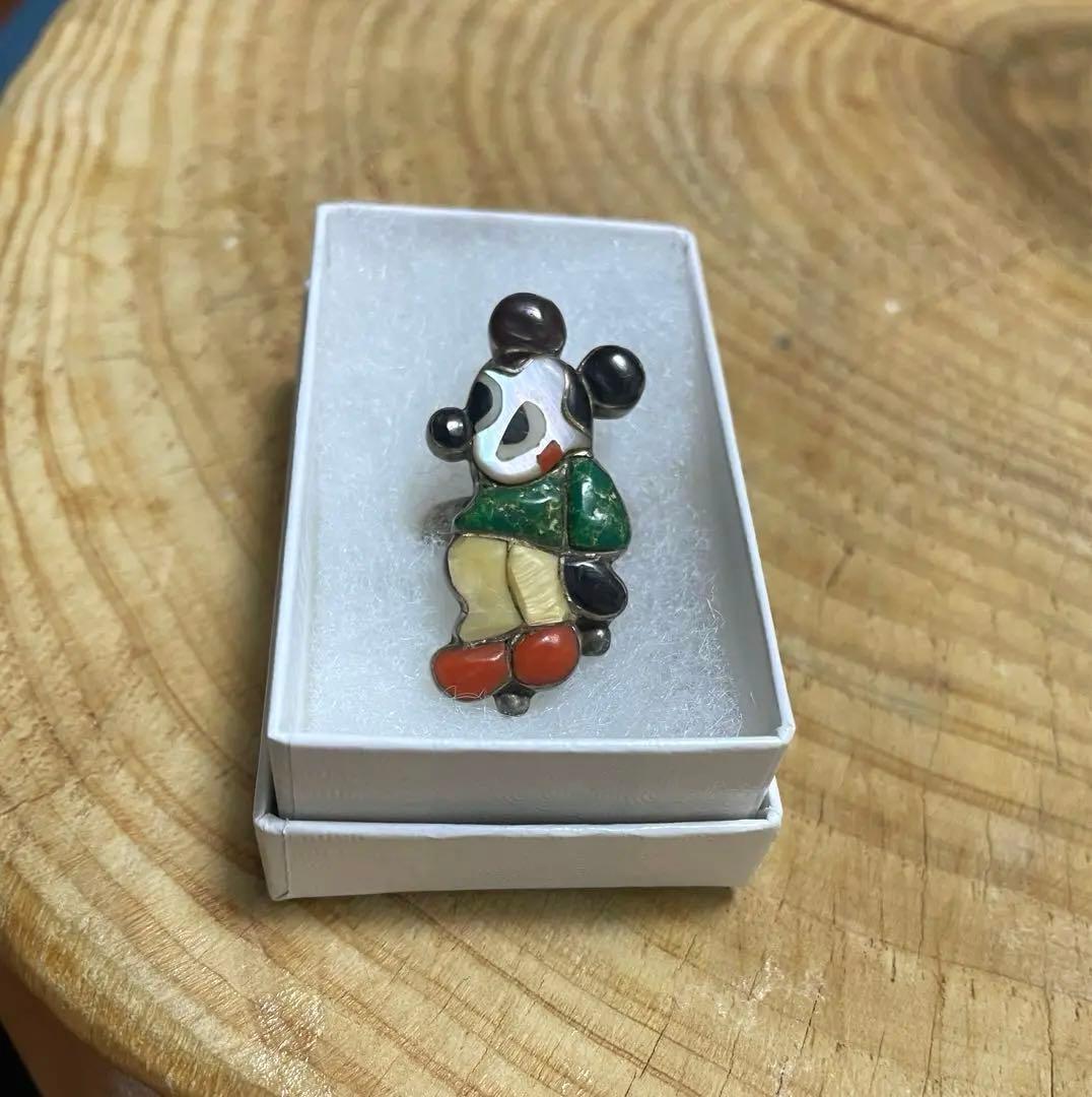 ズニ族【Don Dewa】キャラクターインレイのミッキー＆ミニーマウス