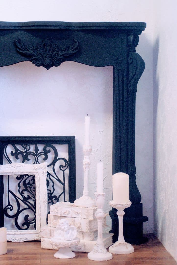 マントルピース ゴシック ロココ 人気 ブラック マントルピース