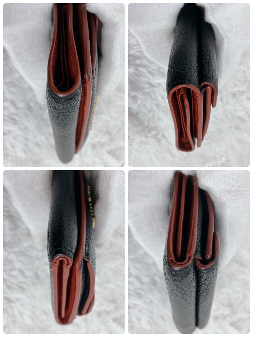 極美✨ ミュウミュウ マドラス　ラブレター ハート　折り財布 黒 FRID搭載