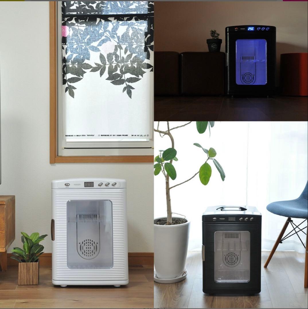 ミニ冷蔵庫 25L 冷温庫 AC/DC対応 LEDライト付き