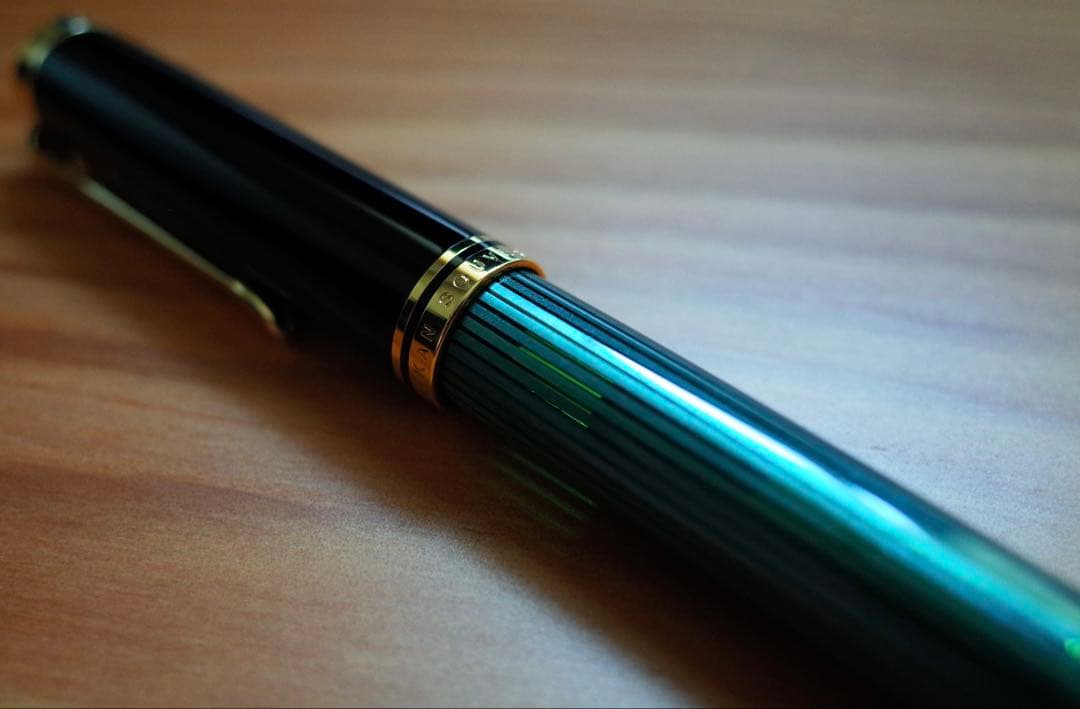 Pelikan M800緑縞18C-750 EF(極細) ペリカン スーベレーン - actryse.com