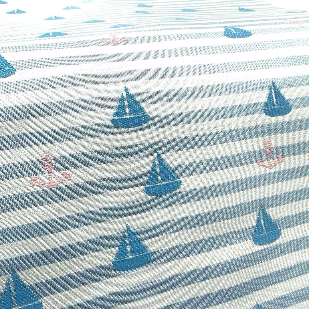 帯4568○田中伝謹製 高級正絹 名古屋仕立て 名古屋帯 ヨット イカリ マリン