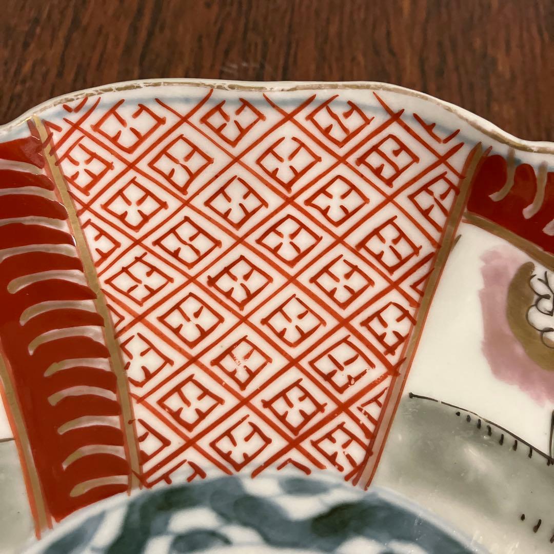 江戸〜明治初期 古伊万里 金彩 色絵 桜 7寸皿 21cm