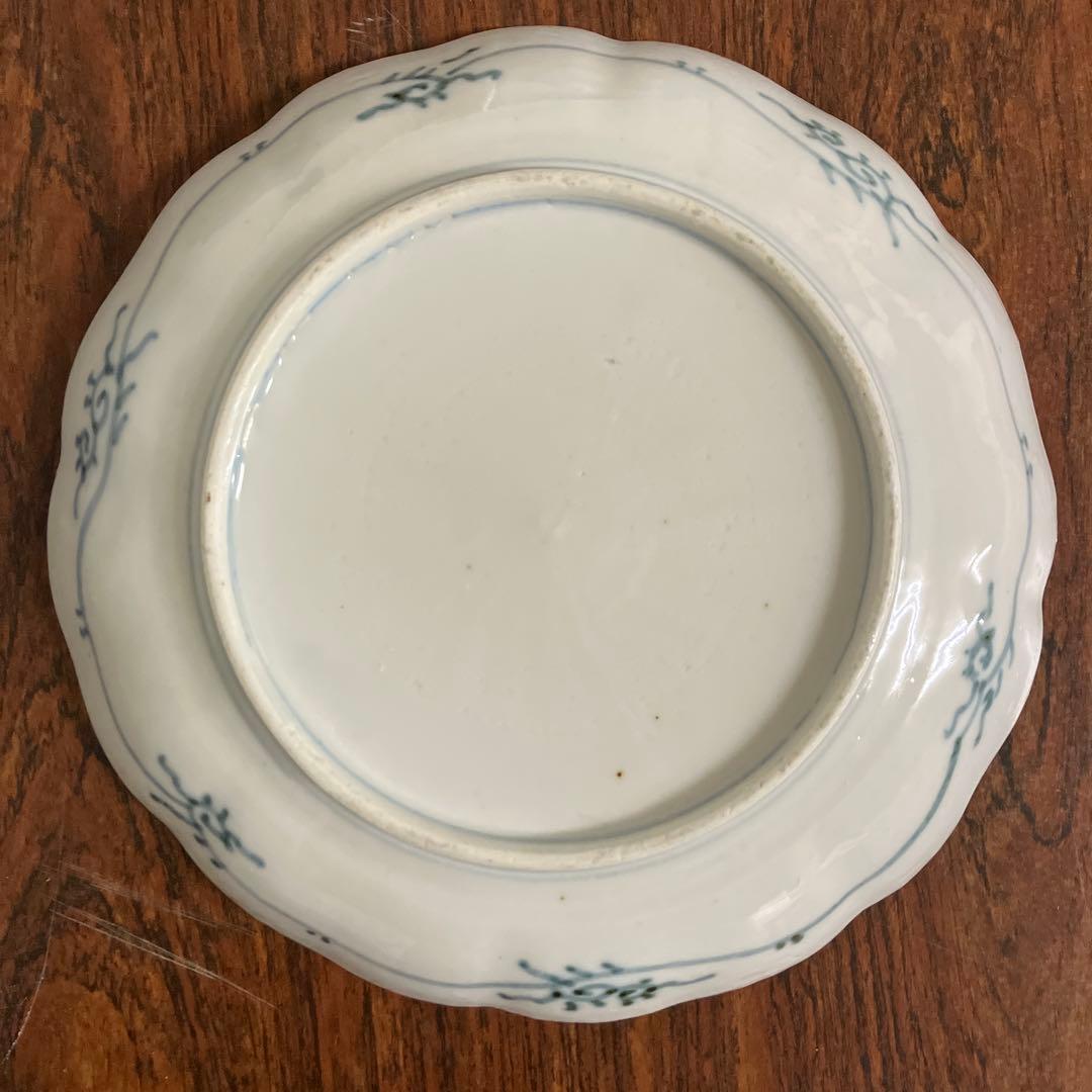 江戸〜明治初期 古伊万里 金彩 色絵 桜 7寸皿 21cm