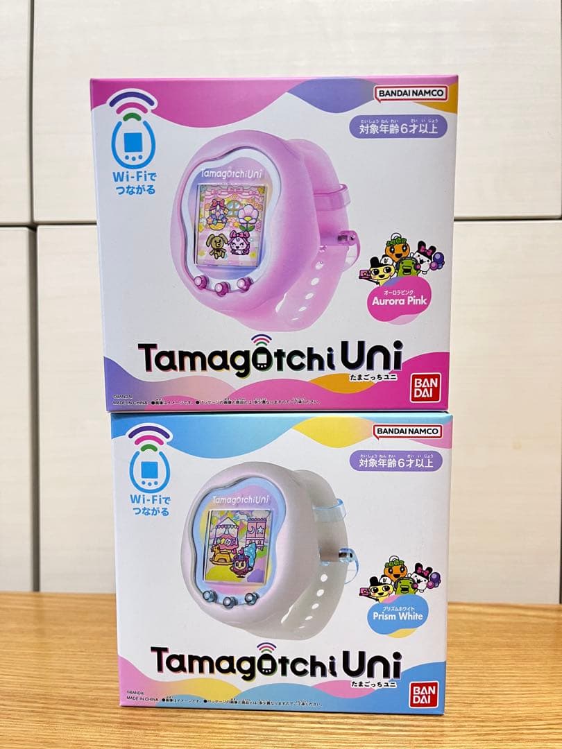 たまごっちTamagotchi Uni Aurora Pink White
