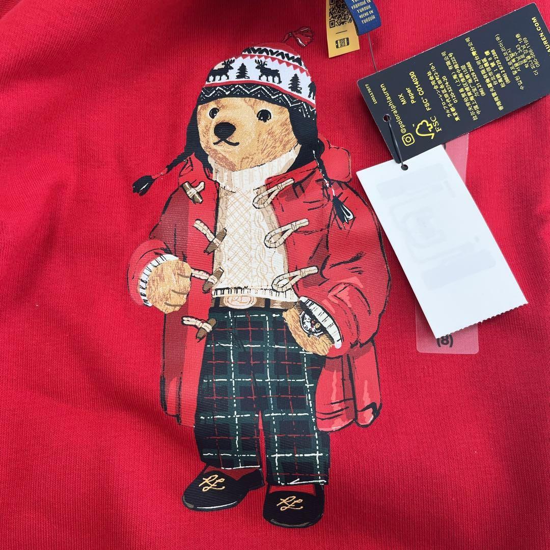 【新品】ラルフローレン ポロベア トレーナー レッド 140