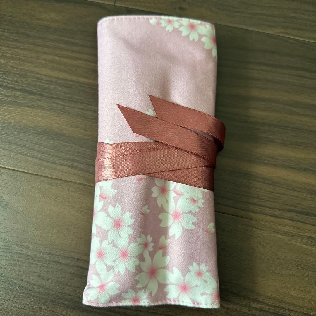 白鳳堂桜の花柄化粧ブラシセット