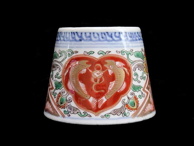 古伊万里 金襴手 双魚に花唐草の図 蕎麦猪口 E221AS-CAh - メルカリ