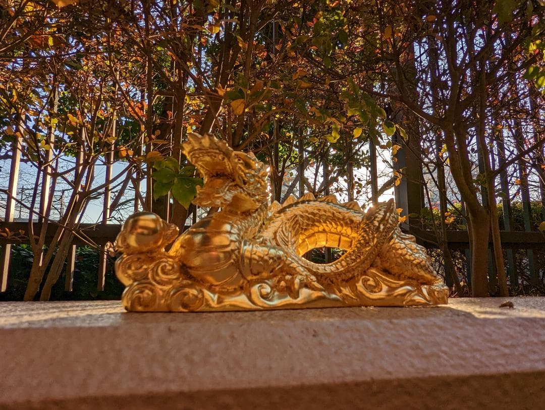 期間限定特価】【商売繁盛金運上昇】金龍 純金箔 荒波々幾（アラハバキ