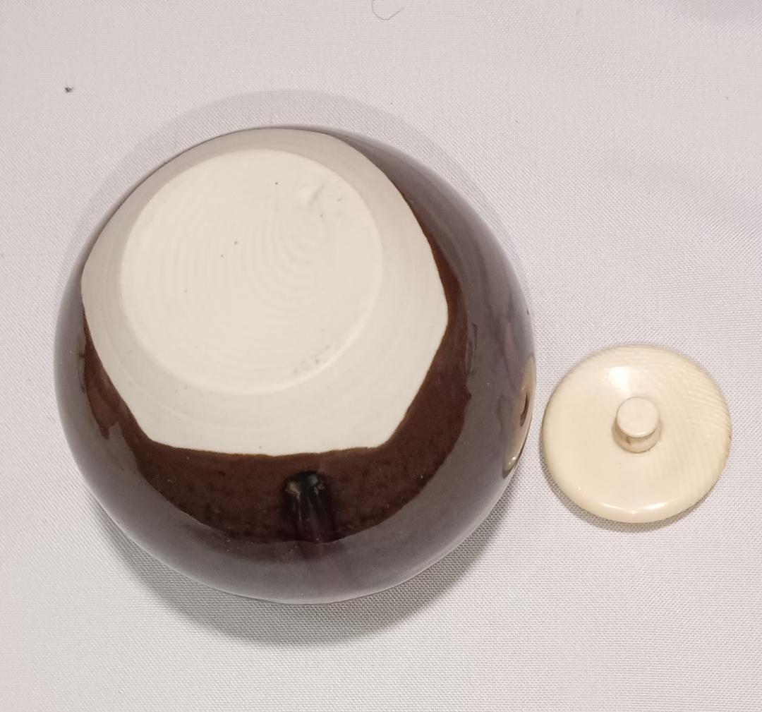 茶道具 京都洛東 桶谷定一作 文琳茶入 牡丹唐草金襴仕覆 美品