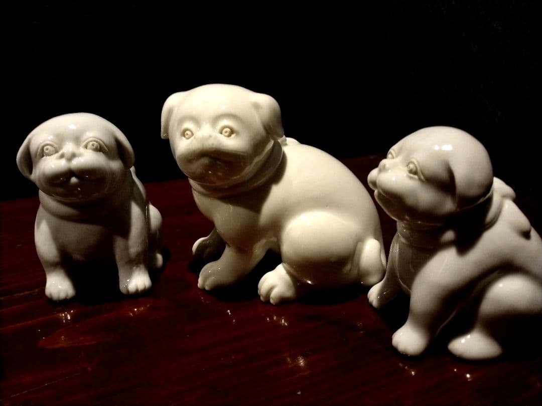 海を渡り、英国で百年以上座り続けた仔犬！明治期 平戸焼 招き猫