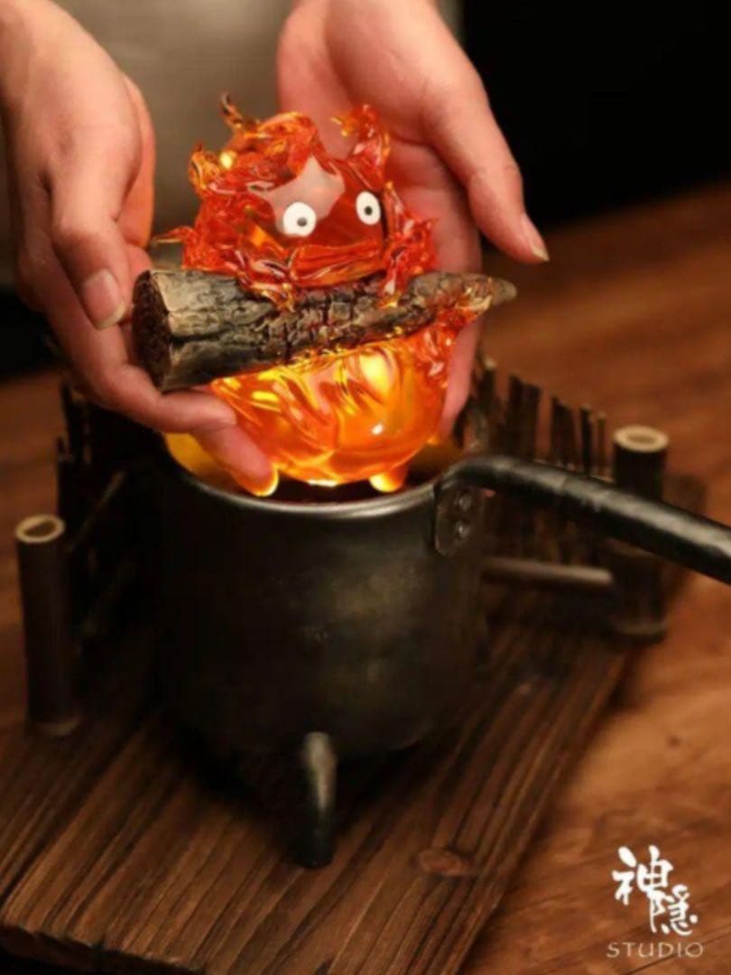 希少]ハウルの動く城 カルシファー フィギュア 暖炉 コミニカ [希少