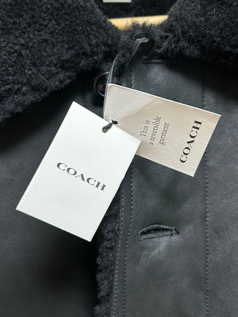 【新品 sizeＭ】coach（コーチ）リバーシブルシアリングコート