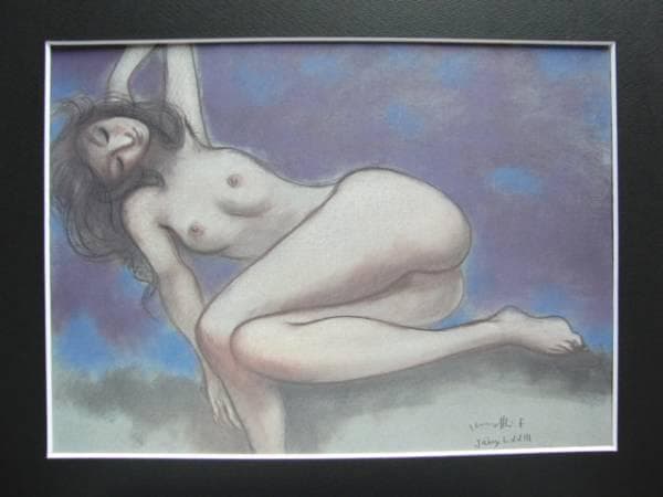 古沢岩美、デッサン 35、希少大判画集画、新品額装付、状態良好